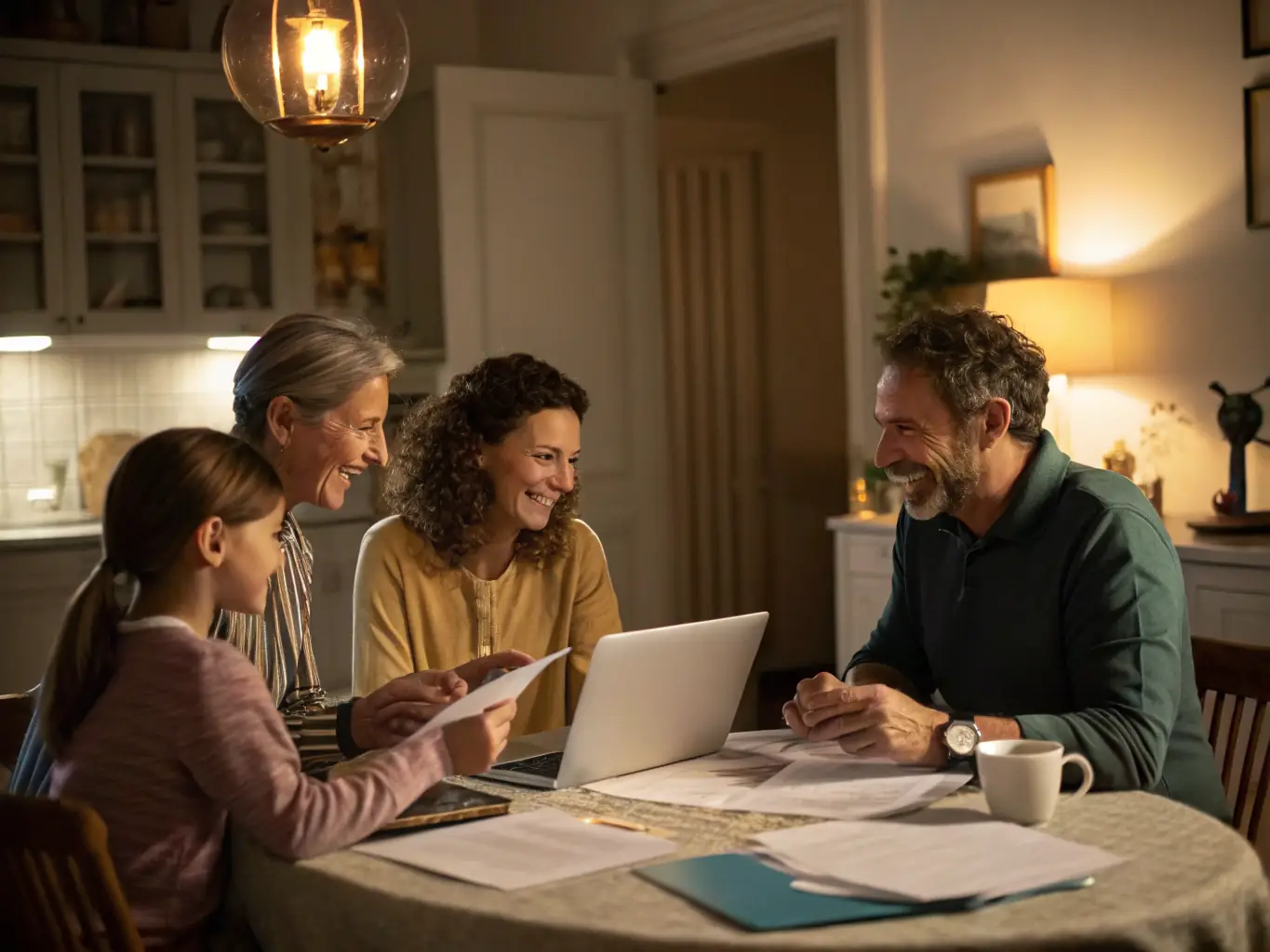 A South African family happily planning their financial future, representing the benefits of sound investment strategies.