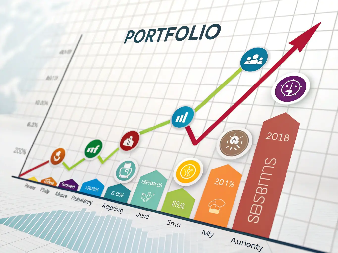 A graph showing steady wealth growth over time, illustrating the success of strategic investment decisions.