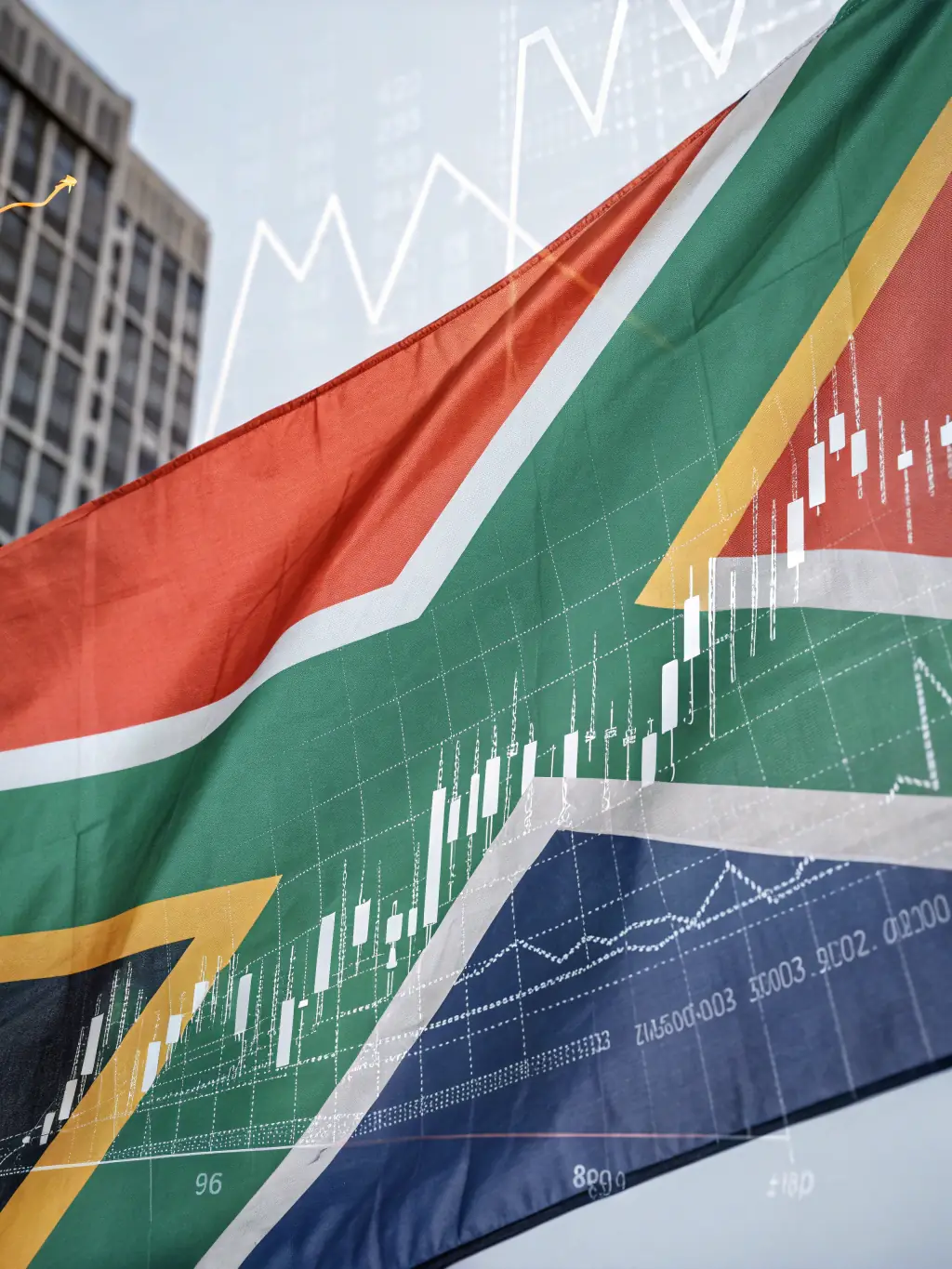 A graph showing financial growth and stability, illustrating the benefits of financial planning and investment in the South African market.